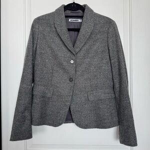 Jil Sander Luxury Grey Alpaca & Silk Blazer - Designer Forever Piece